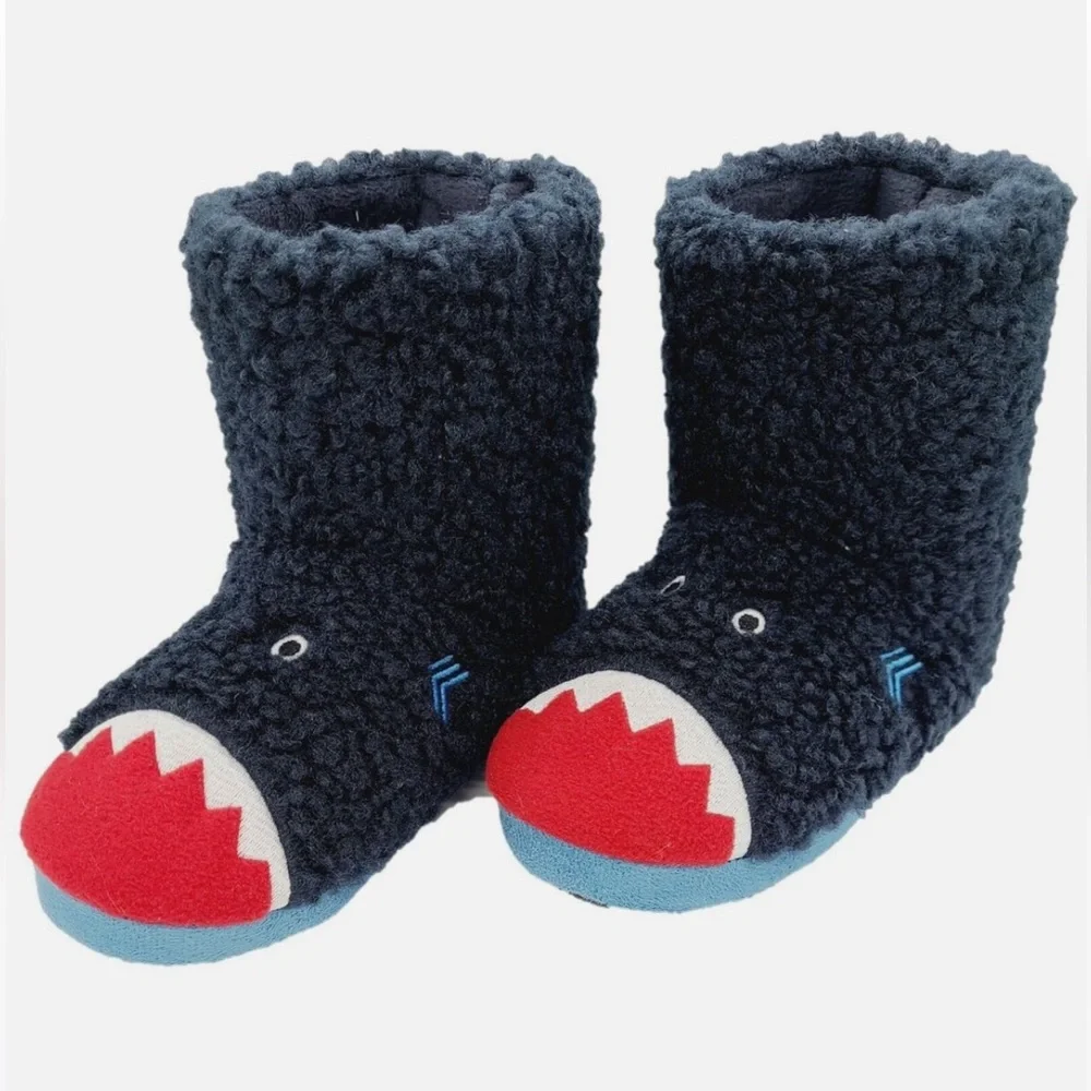Isotoner Kids Shark Slipper Booties